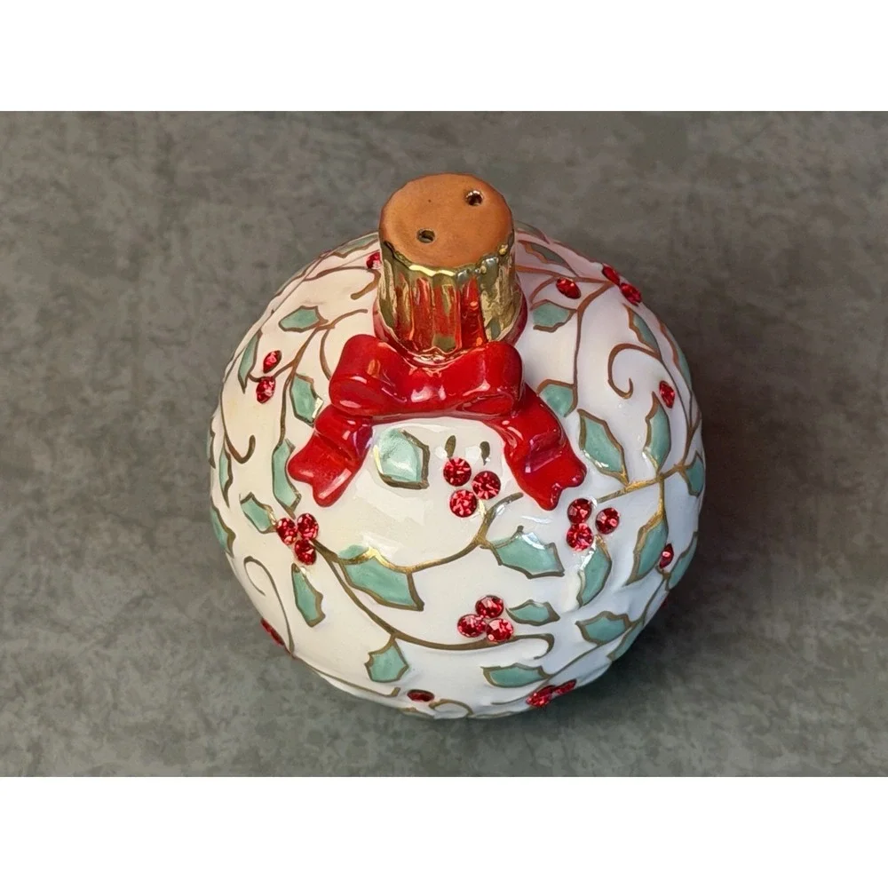 Lenox Christmas Bulb Salt & Pepper Shaker Set. Each Are  3